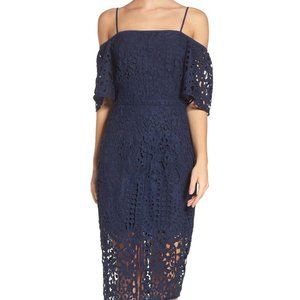 Chelse28 Cold Shoulder Lace Cocktail Dress